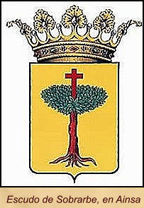 Escudo de Sobrarbe, en Ainsa